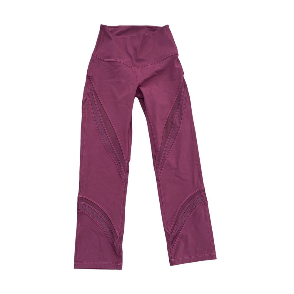 Lululemon Mesh Leggings - Maroon - Size 2